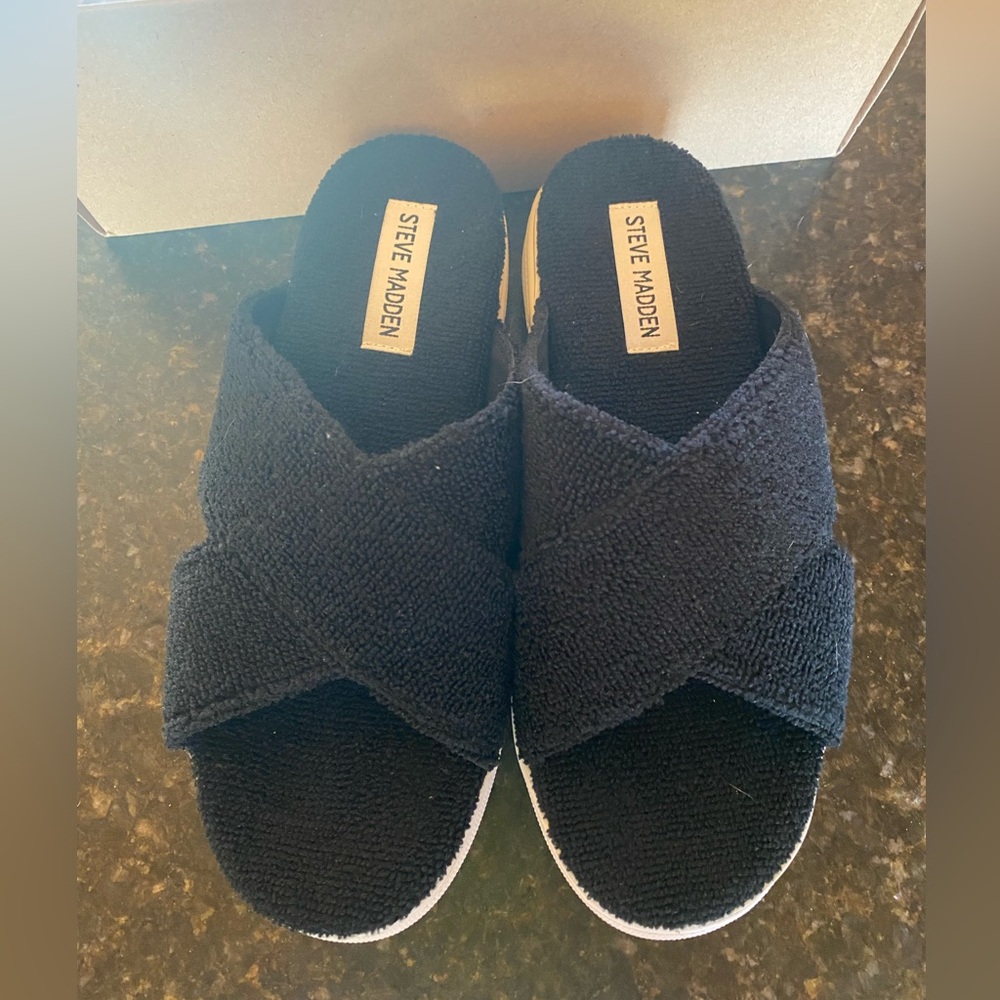 Steve Madden towel terry cloth Rotation Slides Sandals